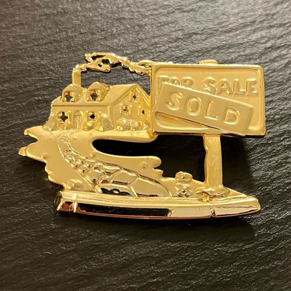 Vintage AJC American Jewelry Company Real Estate For Sale Sold Brooch